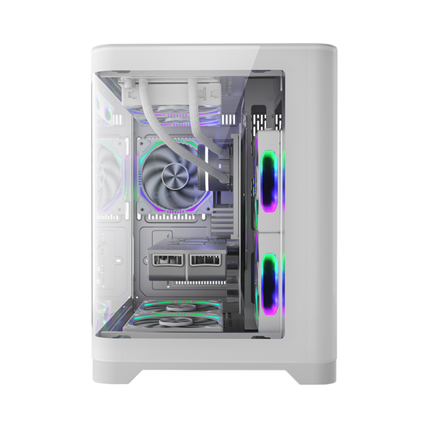 1STPlayer UV 5 MATX ARGB Fan PC Case White - Image 2