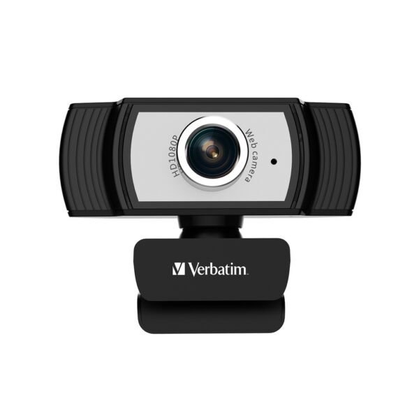 Verbatim 66614 Webcam Full HD 1080P with Built-in Microphone Black Silver