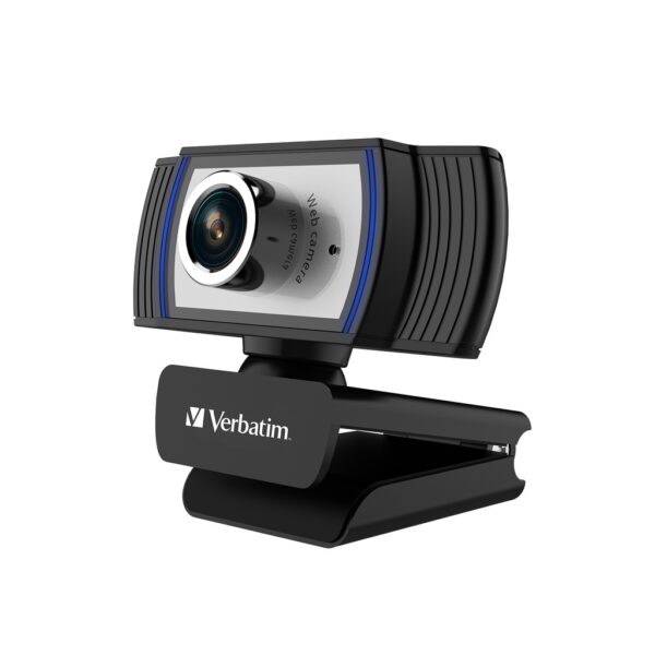 Verbatim 66614 Webcam Full HD 1080P with Built-in Microphone Black Silver - Image 3