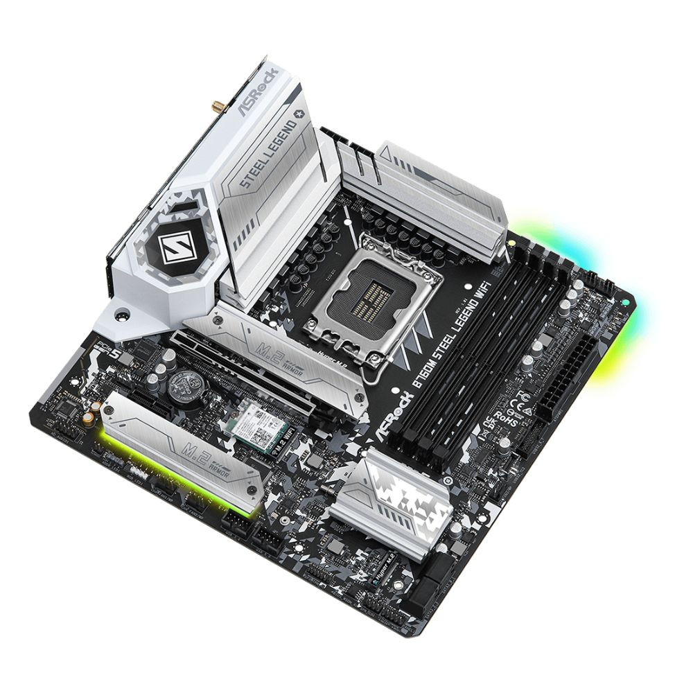 Asrock B760M Steel Legend Wifi DDR5 Matx Intel Motherboard - Image 3