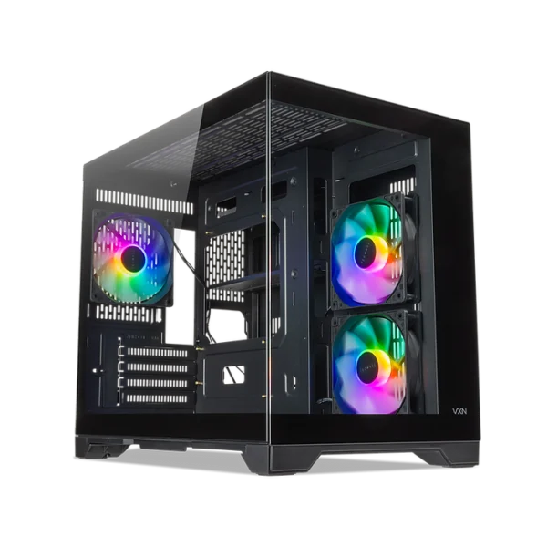 Tecware VXN Evo Dual Chamber ARGB MATX Casing – Black