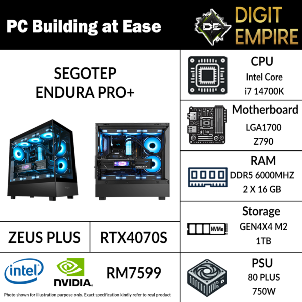 ZEUS PLUS | Intel I7-14700K | RTX4070 Super