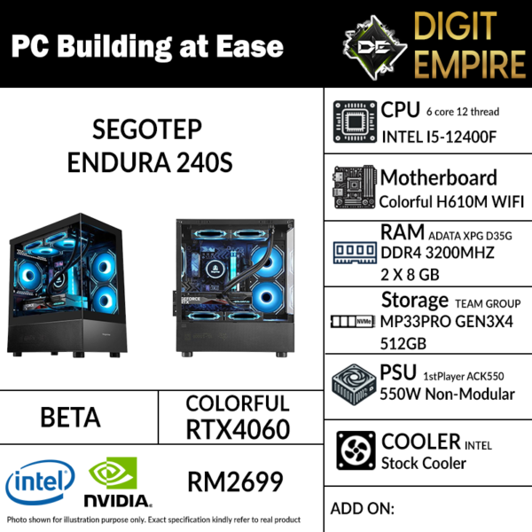 BETA | INTEL I5-12400F | RTX4060